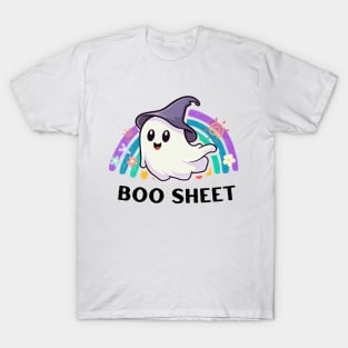 Ghost boo cute - Rainbow T-Shirt